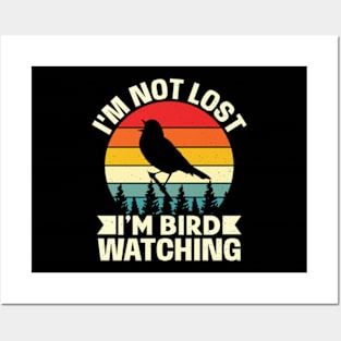 Cool Bird Watching Design For Men Women Bird Watcher Birder Posters and Art